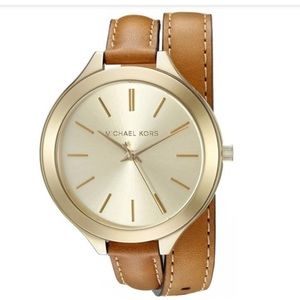 Michael Kors - Slim Runway Watch - Leather Brown